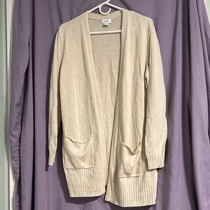 Old Navy Beige Open-Front Pocket Cardigan